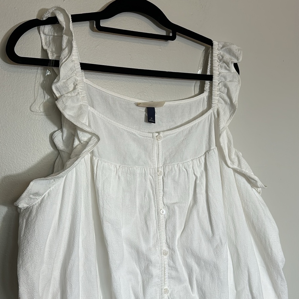 Universal Thread White Ruffle Dress - Picture 3 of 8